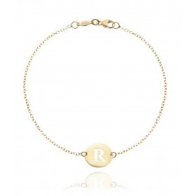 Bracciale Iniziale Medaglietta Oro Giallo