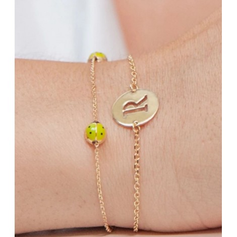 Philip Jones Bracciale Amicizia Iniziale Q Con Cristalli Zircondia - Placcato Argento, Regolabile