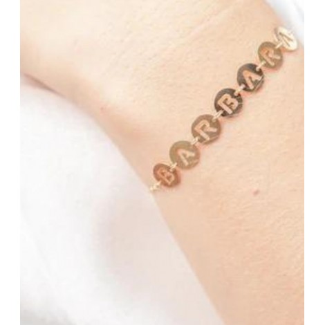 Bracciale con Frase Nome in Oro Giallo dettaglio