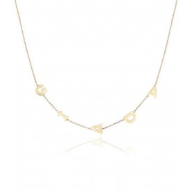Collana Nome Oro Giallo 9kt con Lettere Passanti