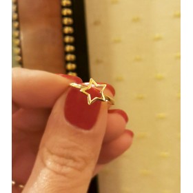 Anello Raggi Donna Stella Silhouette Oro Giallo 9kt