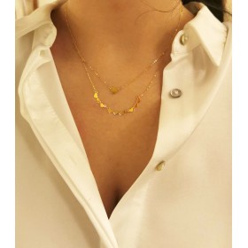 Collana Donna Raggi Cuori Oro giallo 9kt