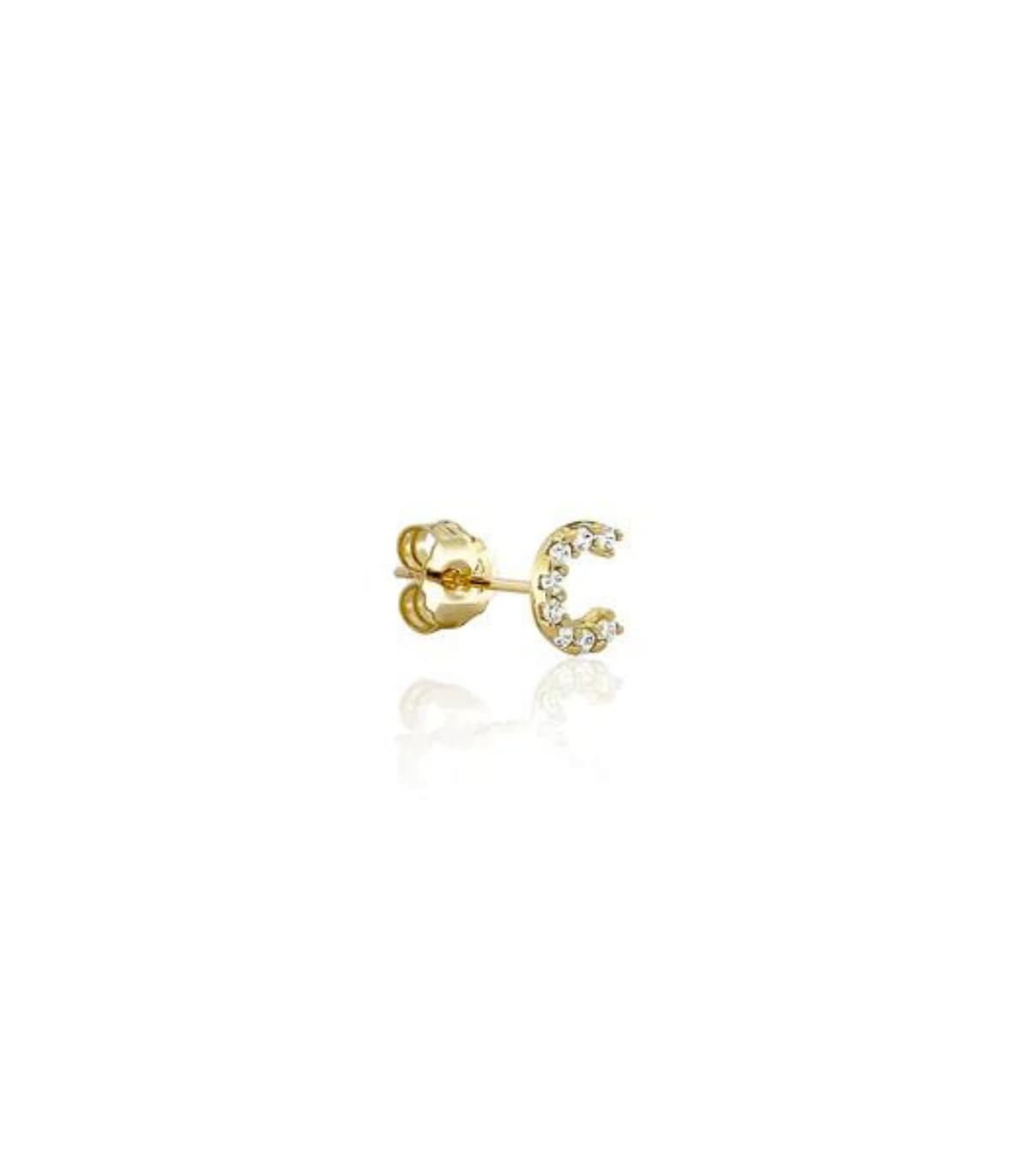 Orecchini A Bottone Simbolo Infinito In Oro Giallo 9kt E Zirconia Cubica - Gioielli Eleganti Per Donna, Confezione Regalo, 0.8 Cm