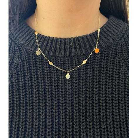 Collana Donna Raggi Tondi Pendenti Oro Giallo 9kt