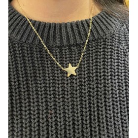 Collana Raggi in Oro Giallo 9kt con Stella Piatta