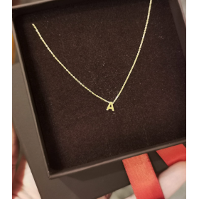 Collana Donna Raggi Lettera A Oro Giallo 9kt
