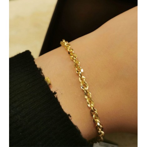 Bracciale Corda Intrecciata Oro Giallo 9kt