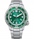 Orologio Citizen Diver's Eco Drive Uomo Aviator Silver Verde BN0158-85X