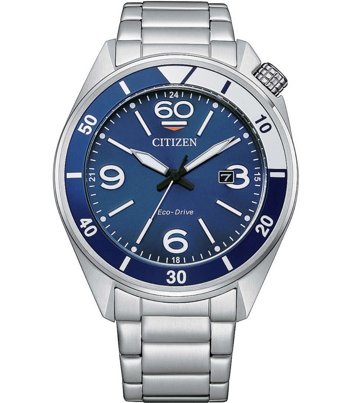Orologio Citizen Seaplane Eco Drive Uomo Aviator Silver Blu AW1711 87L MiRaggi