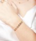 Bracciale con Frase Nome in Oro Giallo 18kt indossato