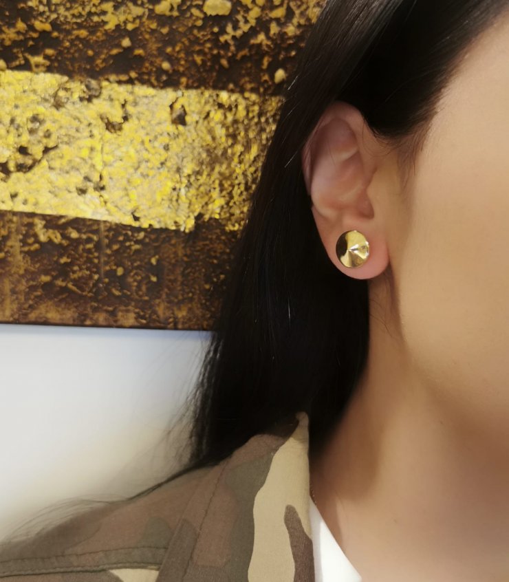 Orecchini A Lobo In Oro Giallo 9K (375) – Eleganti E Versatili, Gioiello Con Hallmark, Regalo In Scatola Lusso