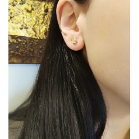 Orecchini Donna Raggi Oro 9k Cuori Oro Giallo Bombati