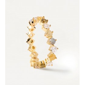 Anello PDPAOLA Juno April Gold Pietre Colorate AN01-642-12