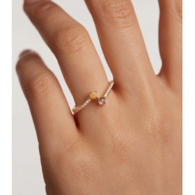 Anello PDPAOLA Juno Villa Gold Pietre Colorate AN01-647-12