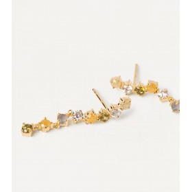 Orecchini PDPAOLA Juno Panorama Gold Pietre Colorate