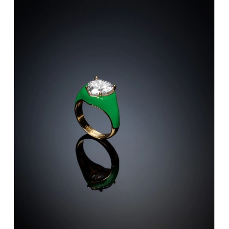 Anello Chiara Ferragni Bold Love Parade Edizione Limitata Smalto Verde J19AVI43012