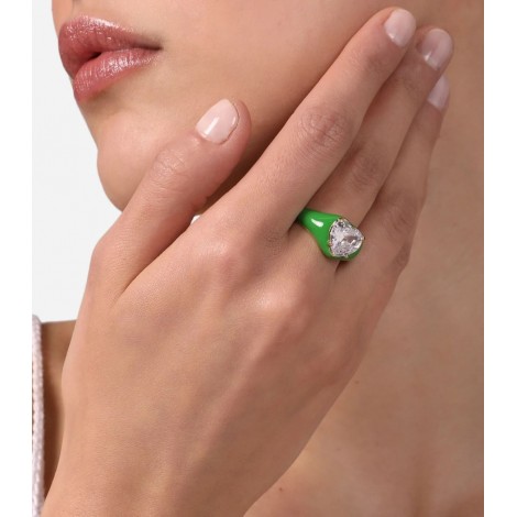 Anello Chiara Ferragni Bold Love Parade Edizione Limitata Smalto Verde J19AVI43012