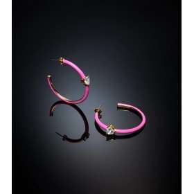Orecchini Chiara Ferragni Love Parade Edizione Limitata Smalto Rosa 40mm J19AVI23
