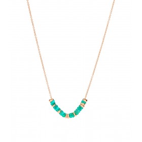 Collana Dodo Rondelle Plastica Riciclata Atollo Argento Rosato 42 cm