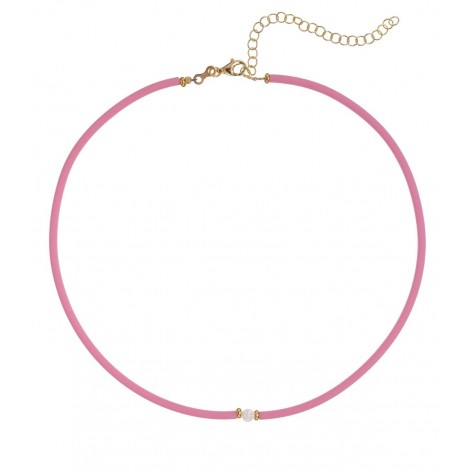 Collana Alisia Amity Dorata Caucciù Rosa AL3264
