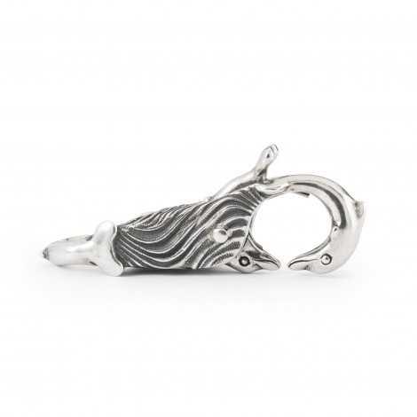 Chiusura Trollbeads Delfini Spensierati Collezione Mare Prezioso Argento 925 TAGLO-00104