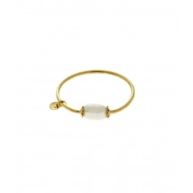 Anello Raggi Oro Giallo 9kt Perla