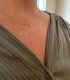 Collana Donna Raggi Lettera F Oro Giallo 9kt indossata