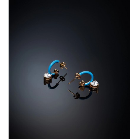Orecchini Chiara Ferragni Love Parade Edizione Limitata Zirconi  Blu 22 mm J19AVI12