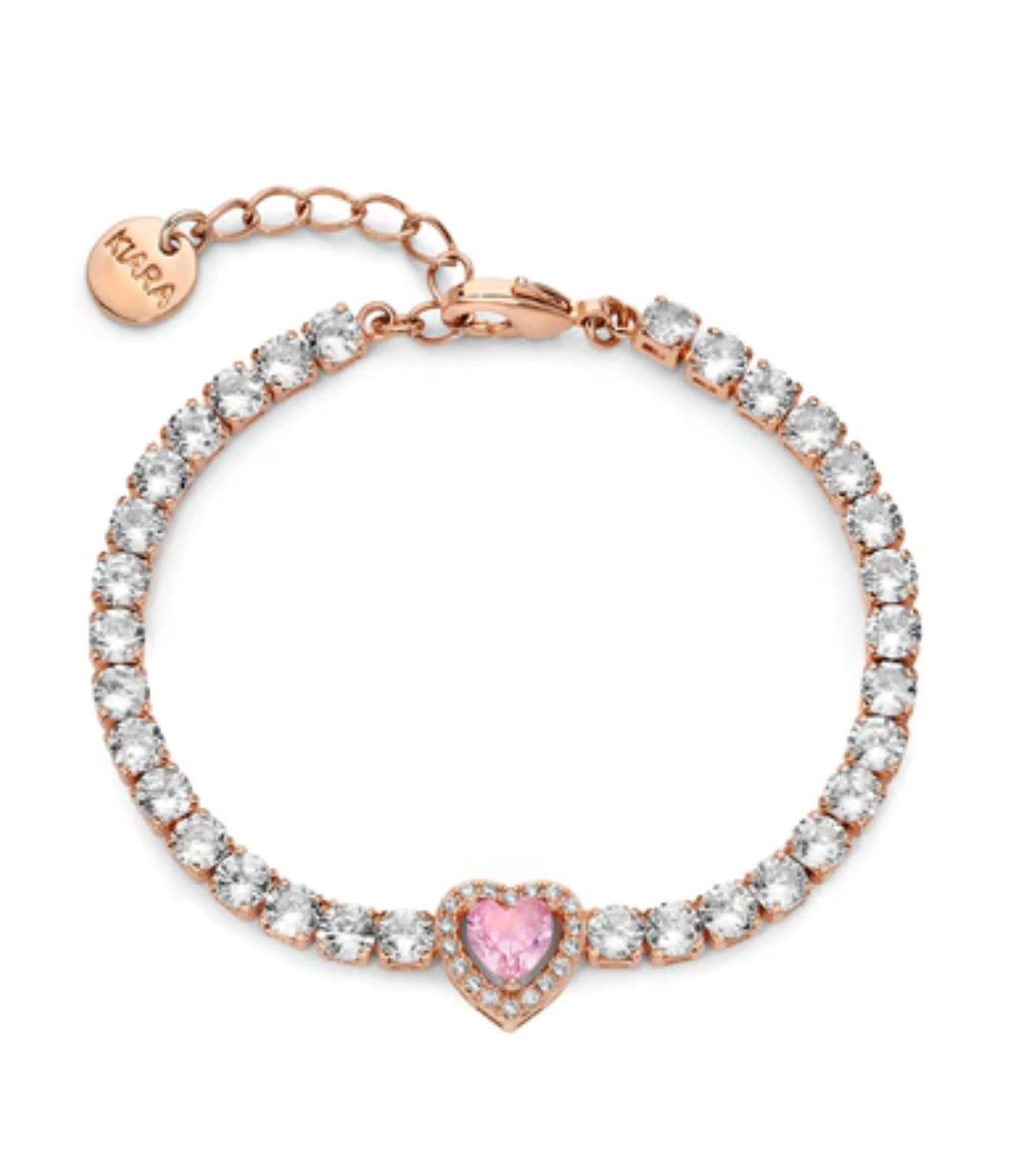 LAVOMO Bracciale Donna Con Cuore E Moissanite – Argento Sterling 925 Ipoallergenico, Con Scatola Regalo