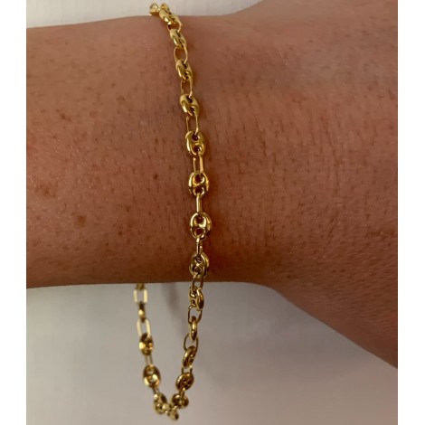 Bracciale Maglia Marina Oro Giallo 9kt indossata