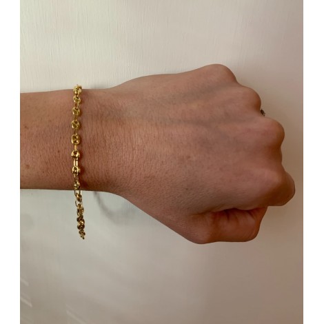 Bracciale Maglia Marina Oro Giallo 9kt indossato