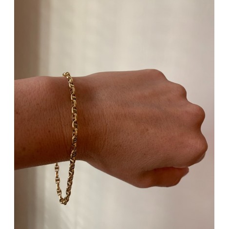 Bracciale Raggi Catena Traversino 21cm Oro Giallo 9kt indossata