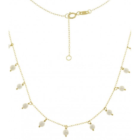 Collana Oro Giallo 9kt Perle Pendenti 9GAG52772
