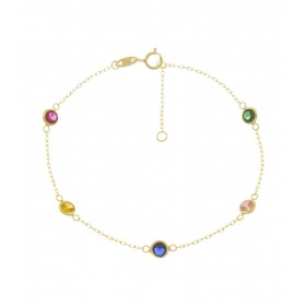Bracciale Oro Giallo 9kt  Pietre Colorate 9PUL52787