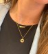 Collana Donna Raggi Spirale Oro 9kt Tre Colori indossata