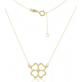 Collana Quadrifoglio Filo Oro Giallo 9kt 9GAG52800