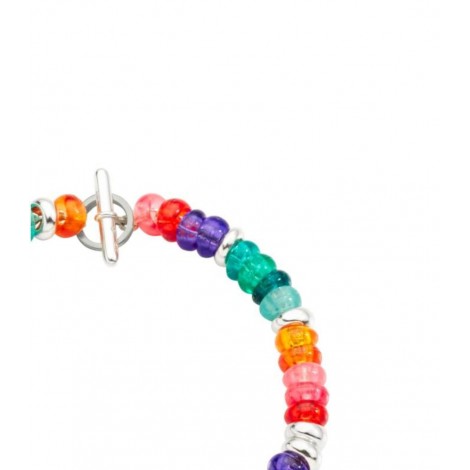 Bracciale Dodo Rondelle Arcobaleno Plastica Riciclata Argento