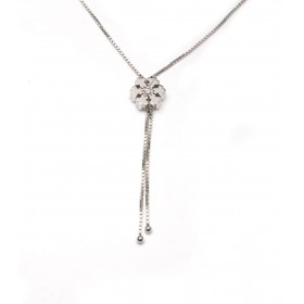 Collana Salvini Happines Fiocco Di Neve Oro Bianco 18kt Diamante 0,1 Kt 20016835
