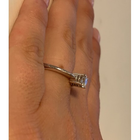 Anello Salvini Solitario Oro Bianco 18 kt e Diamante 0 52 ct H IF 20016840 MiRaggi