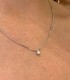 Collana Raggi Oro Bianco 18 kt Diamante 0,06