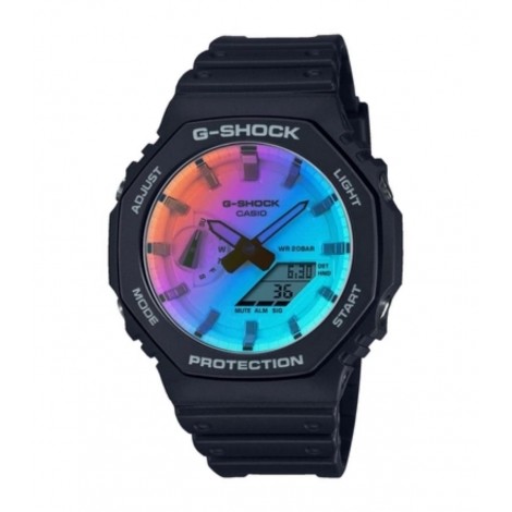 Casio G-Shock Classic GA-2100SR-1AER Nero Multicolor Orologio Uomo