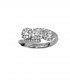 Anello Trilogy Davite & Delucchi Oro bianco 18kt Diamanti 0,33ct/0,45 AA0306310S