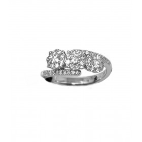 Anello Trilogy Davite & Delucchi Oro bianco 18kt Diamanti 0,33ct/0,45 AA0306310S