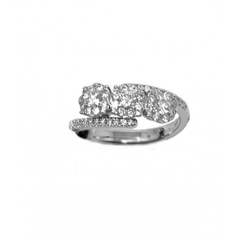 Anello Trilogy Davite & Delucchi Oro bianco 18kt Diamanti 0,33ct/0,45 AA0306310S