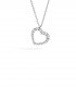 Collana ReCarlo Anniversary Cuore Filo Oro Bianco 18 Kt Diamante 0,23 ct F VS  P01CU009/022