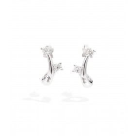 Orecchini ReCarlo Contrariè Eternity Oro Bianco 18 Kt Diamante 0,66 ct E SI  E02CO341/066