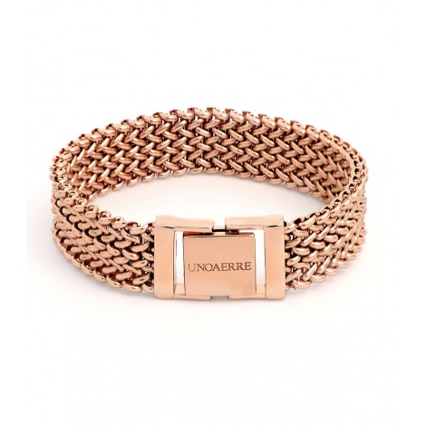 Bracciale Unoaerre Bronzo Dorato Rosa Fascia 18 CM