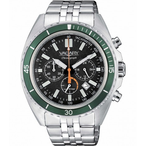 Orologio Cronografo Vagary By Citizen Aqua39 Nero Verde IV4-616-53