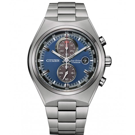 Orologio Citizen Crono SuperTitanio 7090 Silver Blu Marrone CA7090-87L