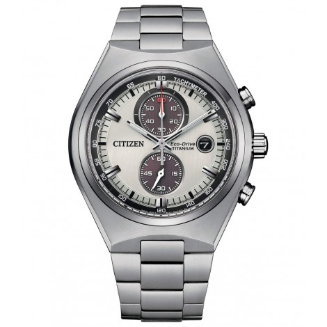 Orologio Citizen Crono SuperTitanio 7090 Silver Bianco Marrone CA7090-87A